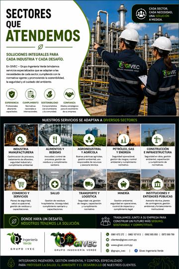 Flyer IVEC sectores que atendemos